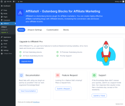 Page screenshot: AffiliateX