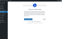 Page screenshot: AffiliateX ‹ Test site — WordPress