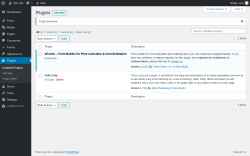 Page screenshot: Plugins &lsaquo; Test site &mdash; WordPress