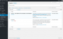 Page screenshot: Plugins &lsaquo; Test site &mdash; WordPress