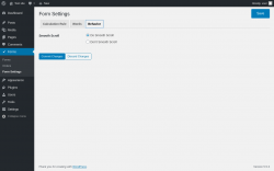 Page screenshot: Forms &rarr; Form Settings &rarr; Behavior