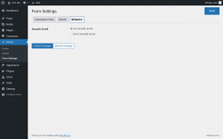 Page screenshot: Forms &rarr; Form Settings &rarr; Behavior