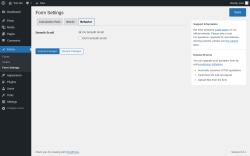 Page screenshot: Forms &rarr; Form Settings &rarr; Behavior