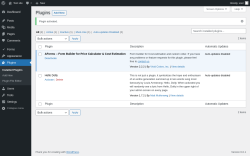 Page screenshot: Plugins &lsaquo; Test site &mdash; WordPress