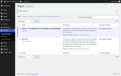 Page screenshot: Plugins &lsaquo; Test site &mdash; WordPress