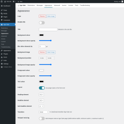 Page screenshot: Age Gate → Appearance