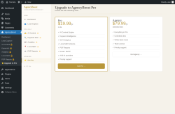Page screenshot: AgencyBoost &rarr; ⭐ Upgrade to Pro