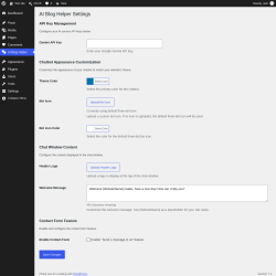Page screenshot: AI Blog Helper