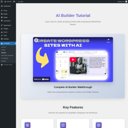 Page screenshot: AI Builder &rarr; Tutorial