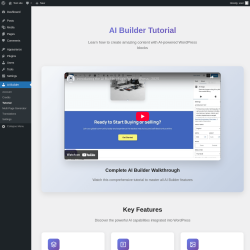 Page screenshot: AI Builder &rarr; Tutorial