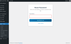 Page screenshot: AI Builder &rarr; Reset Password