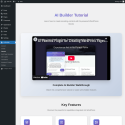 Page screenshot: AI Builder &rarr; Tutorial