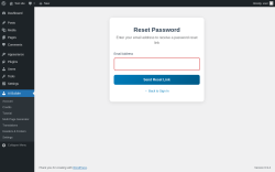 Page screenshot: AI Builder &rarr; Reset Password