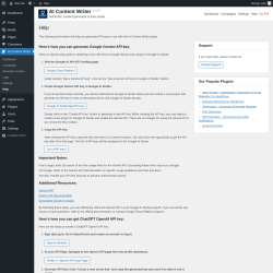 Page screenshot: AI Content Writer &rarr; Help
