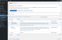 Page screenshot: Plugins &lsaquo; Test site &mdash; WordPress