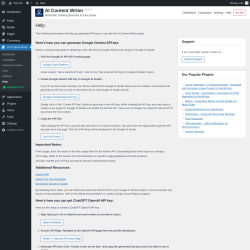 Page screenshot: AI Content Writer &rarr; Help