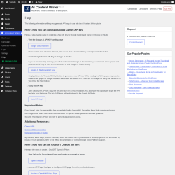 Page screenshot: AI Content Writer &rarr; Help