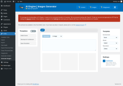 Page screenshot: Tools → Generate Images