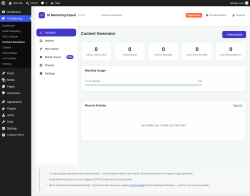 Page screenshot: AI Marketing &rarr; Content Generator