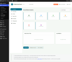 Page screenshot: AI Marketing &rarr; Social Media