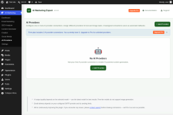 Page screenshot: AI Marketing &rarr; AI Providers