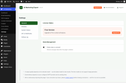 Page screenshot: AI Marketing &rarr; Settings