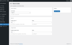 Page screenshot: AI + Block Editor