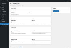 Page screenshot: AI + Block Editor