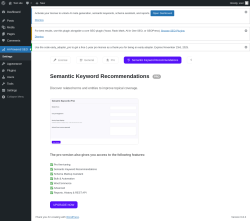 Page screenshot: AI-Powered SEO → Semantic Keyword Recommendations