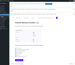 Page screenshot: AI-Powered SEO → Schema Markup Assistant