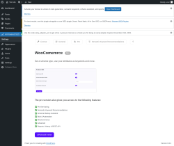 Page screenshot: AI-Powered SEO → WooCommerce