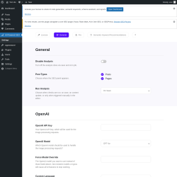 Page screenshot: AI-Powered SEO &rarr; General