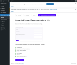 Page screenshot: AI-Powered SEO &rarr; Semantic Keyword Recommendations