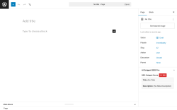 Page screenshot: Add Page &lsaquo; Test site &mdash; WordPress
