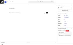 Page screenshot: Add Page &lsaquo; Test site &mdash; WordPress