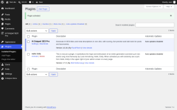 Page screenshot: Plugins &lsaquo; Test site &mdash; WordPress