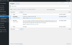Page screenshot: Plugins ‹ Test site — WordPress