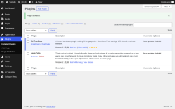 Page screenshot: Plugins &lsaquo; Test site &mdash; WordPress