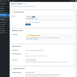 Page screenshot: Meep AI Translator &rarr; Settings