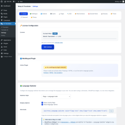 Page screenshot: AI Translator &rarr; Settings