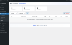 Page screenshot: AI Translator &rarr; History