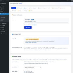 Page screenshot: AI Translator &rarr; Settings