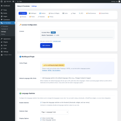 Page screenshot: AI Translator &rarr; Settings