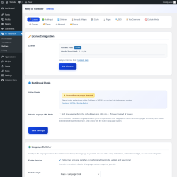 Page screenshot: AI Translator &rarr; Settings