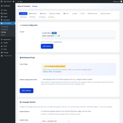 Page screenshot: AI Translator &rarr; Settings