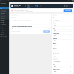 Page screenshot: AiBud WP → Image Generator