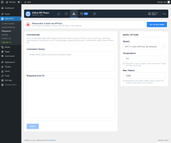 Page screenshot: AiBud WP → Playground