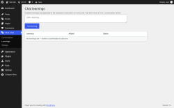 Page screenshot: AiCB Chat &rarr; Learnings