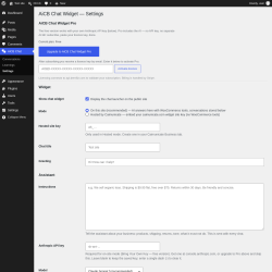 Page screenshot: AiCB Chat &rarr; Settings
