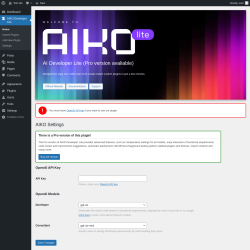 Page screenshot: AIKO Developer Lite